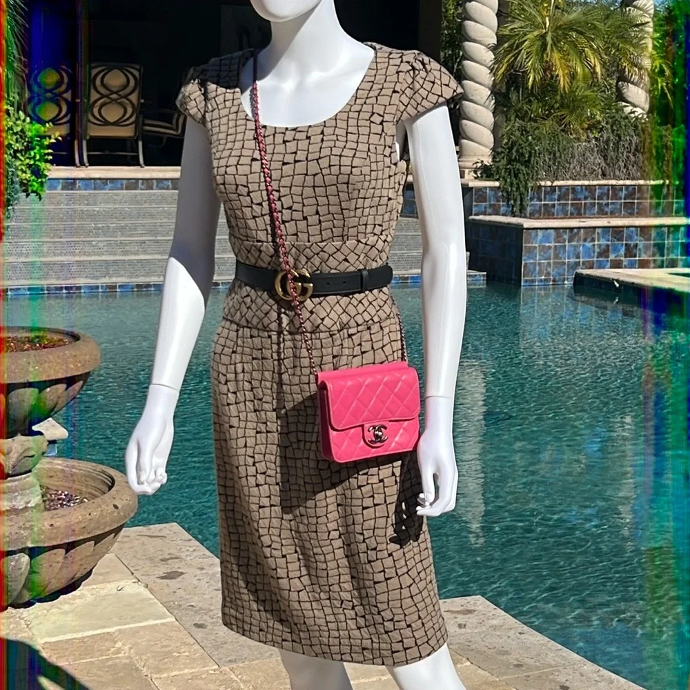 Authentic CHANEL Lambskin Quilted Mini Crossing Flap Pink